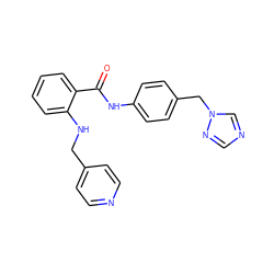 O=C(Nc1ccc(Cn2cncn2)cc1)c1ccccc1NCc1ccncc1 ZINC000210478339