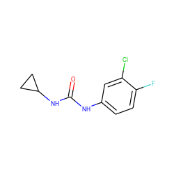 O=C(Nc1ccc(F)c(Cl)c1)NC1CC1 ZINC000006727051