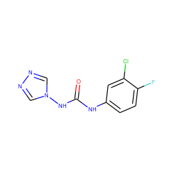 O=C(Nc1ccc(F)c(Cl)c1)Nn1cnnc1 ZINC000015933948