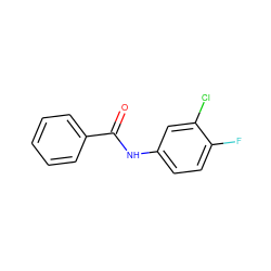 O=C(Nc1ccc(F)c(Cl)c1)c1ccccc1 ZINC000000077665