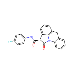 O=C(Nc1ccc(F)cc1)[C@@H]1C(=O)N2c3ccccc3Cc3cccc1c32 ZINC000026156479