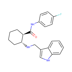 O=C(Nc1ccc(F)cc1)[C@@H]1CCCC[C@H]1NCc1c[nH]c2ccccc12 ZINC000169351367