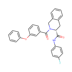 O=C(Nc1ccc(F)cc1)[C@H]1Cc2ccccc2CN1C(=O)c1cccc(Oc2ccccc2)c1 ZINC000028472615