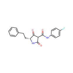 O=C(Nc1ccc(F)cc1)C1C(=O)N[C@H](CCc2ccccc2)C1=O ZINC000029126951