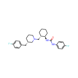 O=C(Nc1ccc(F)cc1)N[C@@H]1CCCC[C@H]1CN1CCC[C@@H](Cc2ccc(F)cc2)C1 ZINC000003976344