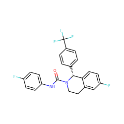 O=C(Nc1ccc(F)cc1)N1CCc2cc(F)ccc2[C@H]1c1ccc(C(F)(F)F)cc1 ZINC000084670184