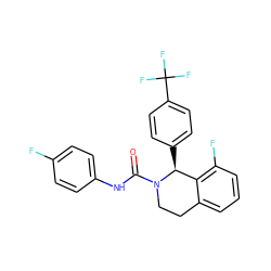 O=C(Nc1ccc(F)cc1)N1CCc2cccc(F)c2[C@@H]1c1ccc(C(F)(F)F)cc1 ZINC000084670210