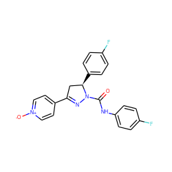 O=C(Nc1ccc(F)cc1)N1N=C(c2cc[n+]([O-])cc2)C[C@H]1c1ccc(F)cc1 ZINC001772592145