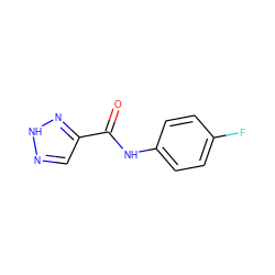 O=C(Nc1ccc(F)cc1)c1cn[nH]n1 ZINC000088330573