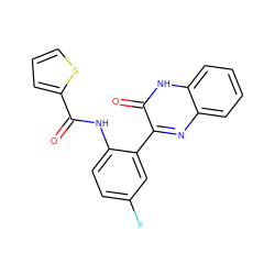 O=C(Nc1ccc(F)cc1-c1nc2ccccc2[nH]c1=O)c1cccs1 ZINC000095560513