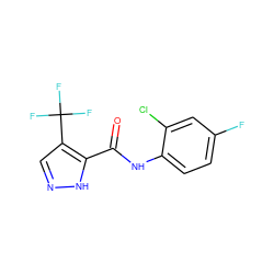 O=C(Nc1ccc(F)cc1Cl)c1[nH]ncc1C(F)(F)F ZINC000137134232