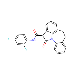 O=C(Nc1ccc(F)cc1F)[C@@H]1C(=O)N2c3ccccc3CCc3cccc1c32 ZINC000026165408