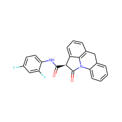 O=C(Nc1ccc(F)cc1F)[C@@H]1C(=O)N2c3ccccc3Cc3cccc1c32 ZINC000026162980