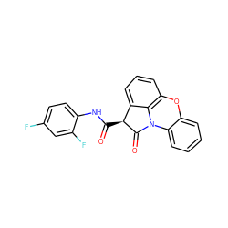 O=C(Nc1ccc(F)cc1F)[C@@H]1C(=O)N2c3ccccc3Oc3cccc1c32 ZINC000026158000