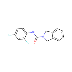 O=C(Nc1ccc(F)cc1F)N1Cc2ccccc2C1 ZINC000106252415