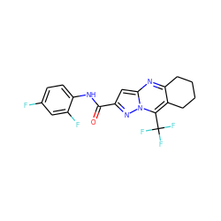 O=C(Nc1ccc(F)cc1F)c1cc2nc3c(c(C(F)(F)F)n2n1)CCCC3 ZINC000002749296