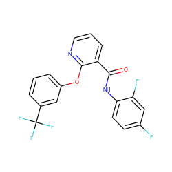 O=C(Nc1ccc(F)cc1F)c1cccnc1Oc1cccc(C(F)(F)F)c1 ZINC000004110301