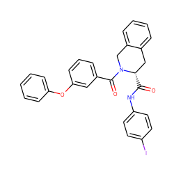 O=C(Nc1ccc(I)cc1)[C@H]1Cc2ccccc2CN1C(=O)c1cccc(Oc2ccccc2)c1 ZINC000028109613