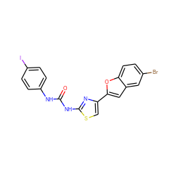 O=C(Nc1ccc(I)cc1)Nc1nc(-c2cc3cc(Br)ccc3o2)cs1 ZINC000473087902