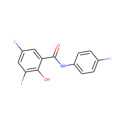 O=C(Nc1ccc(I)cc1)c1cc(I)cc(I)c1O ZINC000072108817