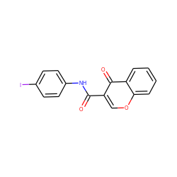 O=C(Nc1ccc(I)cc1)c1coc2ccccc2c1=O ZINC000066112269