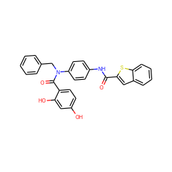 O=C(Nc1ccc(N(Cc2ccccc2)C(=O)c2ccc(O)cc2O)cc1)c1cc2ccccc2s1 ZINC000653762260