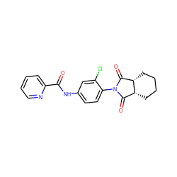 O=C(Nc1ccc(N2C(=O)[C@H]3CCCC[C@H]3C2=O)c(Cl)c1)c1ccccn1 ZINC000066147814