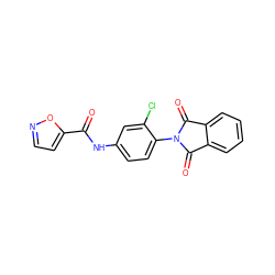 O=C(Nc1ccc(N2C(=O)c3ccccc3C2=O)c(Cl)c1)c1ccno1 ZINC000473156194