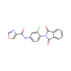 O=C(Nc1ccc(N2C(=O)c3ccccc3C2=O)c(Cl)c1)c1cocn1 ZINC000105368344