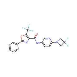 O=C(Nc1ccc(N2CC(F)(F)C2)nc1)c1nc(-c2ccccc2)oc1C(F)(F)F ZINC000071319106