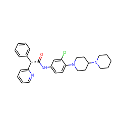 O=C(Nc1ccc(N2CCC(N3CCCCC3)CC2)c(Cl)c1)[C@@H](c1ccccc1)c1ccccn1 ZINC000064560724