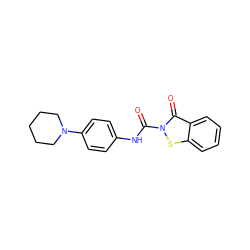 O=C(Nc1ccc(N2CCCCC2)cc1)n1sc2ccccc2c1=O ZINC000169311125