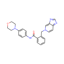 O=C(Nc1ccc(N2CCOCC2)cc1)c1ccccc1Cn1ccc2ncnc-2c1 ZINC000100062156