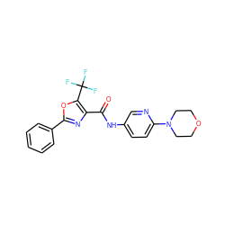 O=C(Nc1ccc(N2CCOCC2)nc1)c1nc(-c2ccccc2)oc1C(F)(F)F ZINC000073169266