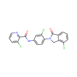 O=C(Nc1ccc(N2Cc3c(Cl)cccc3C2=O)c(Cl)c1)c1ncccc1Cl ZINC000653738249