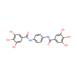 O=C(Nc1ccc(NC(=O)c2cc(O)c(O)c(O)c2)cc1)c1cc(O)c(O)c(O)c1 ZINC000029407906