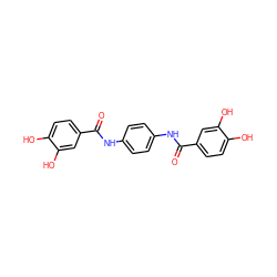 O=C(Nc1ccc(NC(=O)c2ccc(O)c(O)c2)cc1)c1ccc(O)c(O)c1 ZINC000029402463