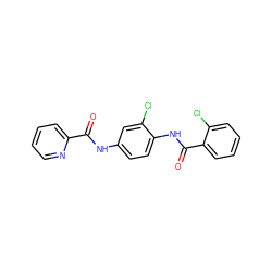 O=C(Nc1ccc(NC(=O)c2ccccc2Cl)c(Cl)c1)c1ccccn1 ZINC000066076277