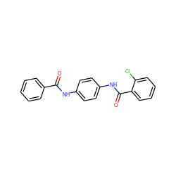 O=C(Nc1ccc(NC(=O)c2ccccc2Cl)cc1)c1ccccc1 ZINC000003190790