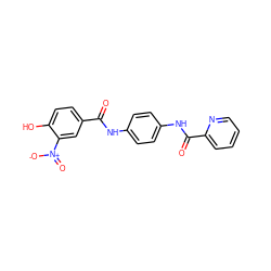 O=C(Nc1ccc(NC(=O)c2ccccn2)cc1)c1ccc(O)c([N+](=O)[O-])c1 ZINC000212413103