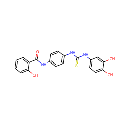 O=C(Nc1ccc(NC(=S)Nc2ccc(O)c(O)c2)cc1)c1ccccc1O ZINC000013535940