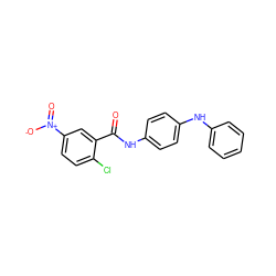 O=C(Nc1ccc(Nc2ccccc2)cc1)c1cc([N+](=O)[O-])ccc1Cl ZINC000005102461