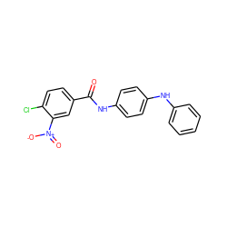 O=C(Nc1ccc(Nc2ccccc2)cc1)c1ccc(Cl)c([N+](=O)[O-])c1 ZINC000001170334