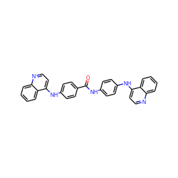 O=C(Nc1ccc(Nc2ccnc3ccccc23)cc1)c1ccc(Nc2ccnc3ccccc23)cc1 ZINC000103245313