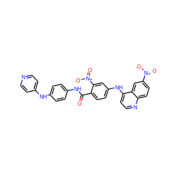 O=C(Nc1ccc(Nc2ccncc2)cc1)c1ccc(Nc2ccnc3ccc([N+](=O)[O-])cc23)cc1[N+](=O)[O-] ZINC000005011932