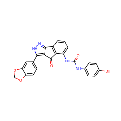 O=C(Nc1ccc(O)cc1)Nc1cccc2c1C(=O)c1c-2n[nH]c1-c1ccc2c(c1)OCO2 ZINC000029038501