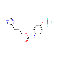 O=C(Nc1ccc(OC(F)(F)F)cc1)OCCCc1c[nH]cn1 ZINC000013747054