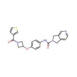 O=C(Nc1ccc(OC2CN(C(=O)c3ccsc3)C2)cc1)N1Cc2ccncc2C1 ZINC000166122323