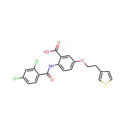 O=C(Nc1ccc(OCCc2ccsc2)cc1C(=O)O)c1ccc(Cl)cc1Cl ZINC000012358144