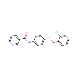 O=C(Nc1ccc(OCc2ccccc2Cl)cc1)c1cccnc1 ZINC000000312318